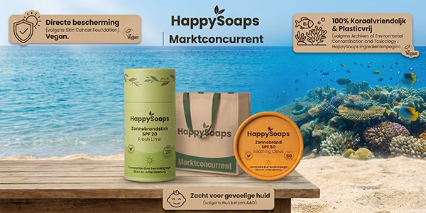 Zonnebrand van HappySoaps nu bij Marktconcurrent